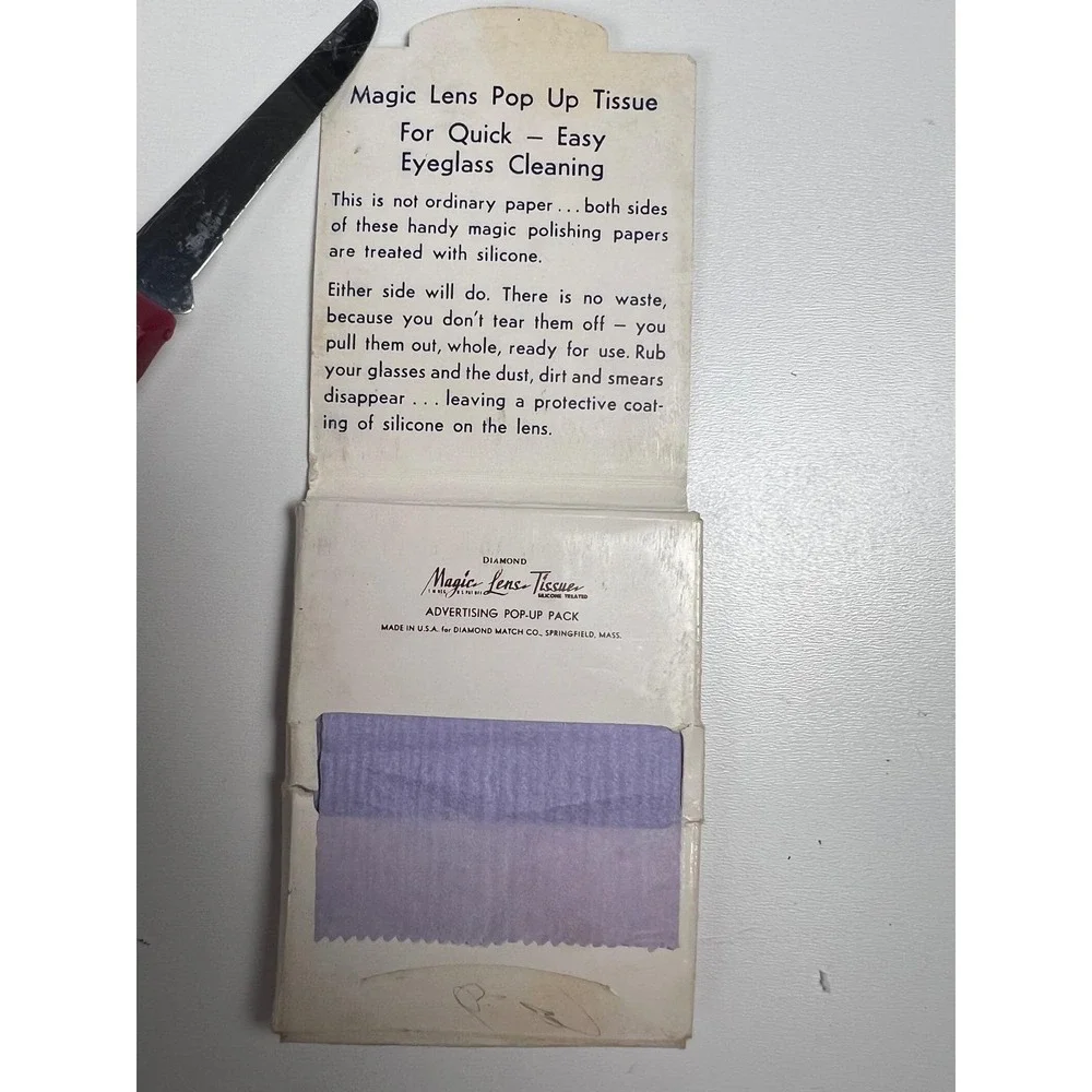 Vintage Puss n Boots Cat Food Advertising Lot Of 2 Eye Glasses Cleaning Wipes